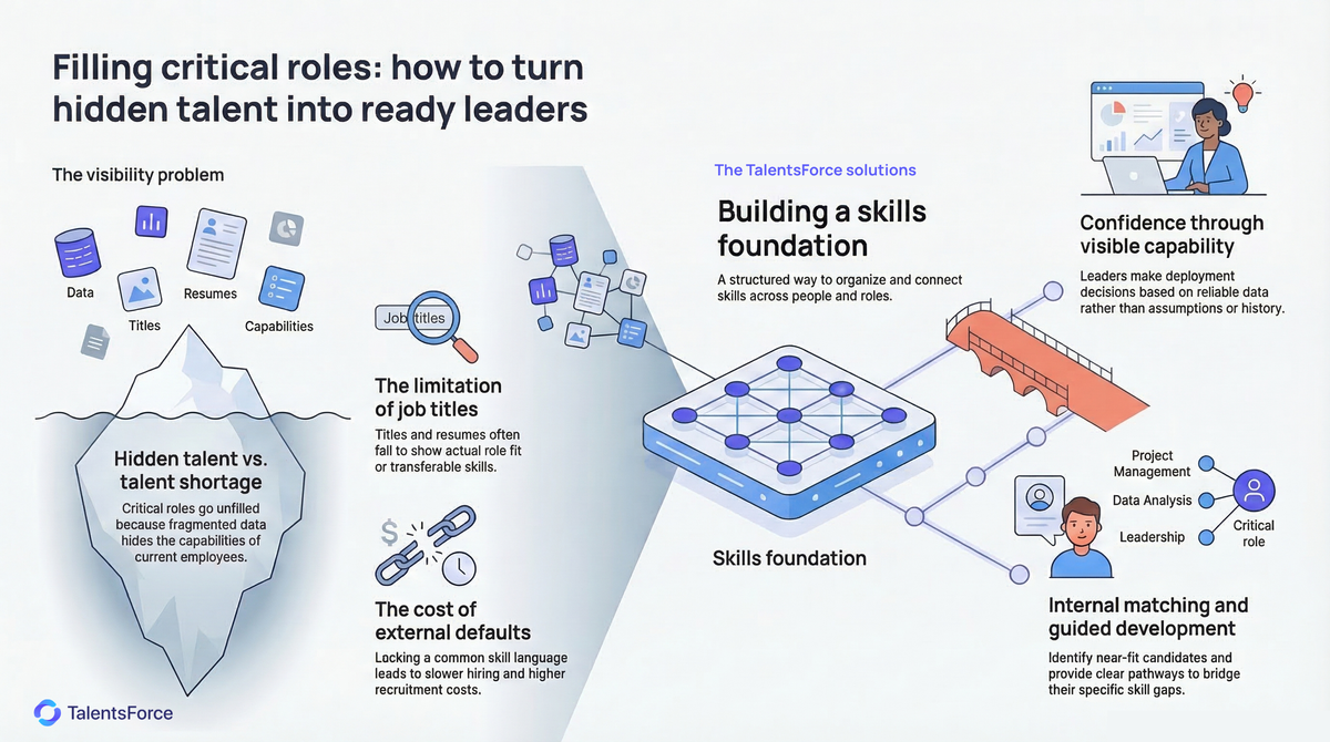 Fill critical roles through internal matching and guided learning